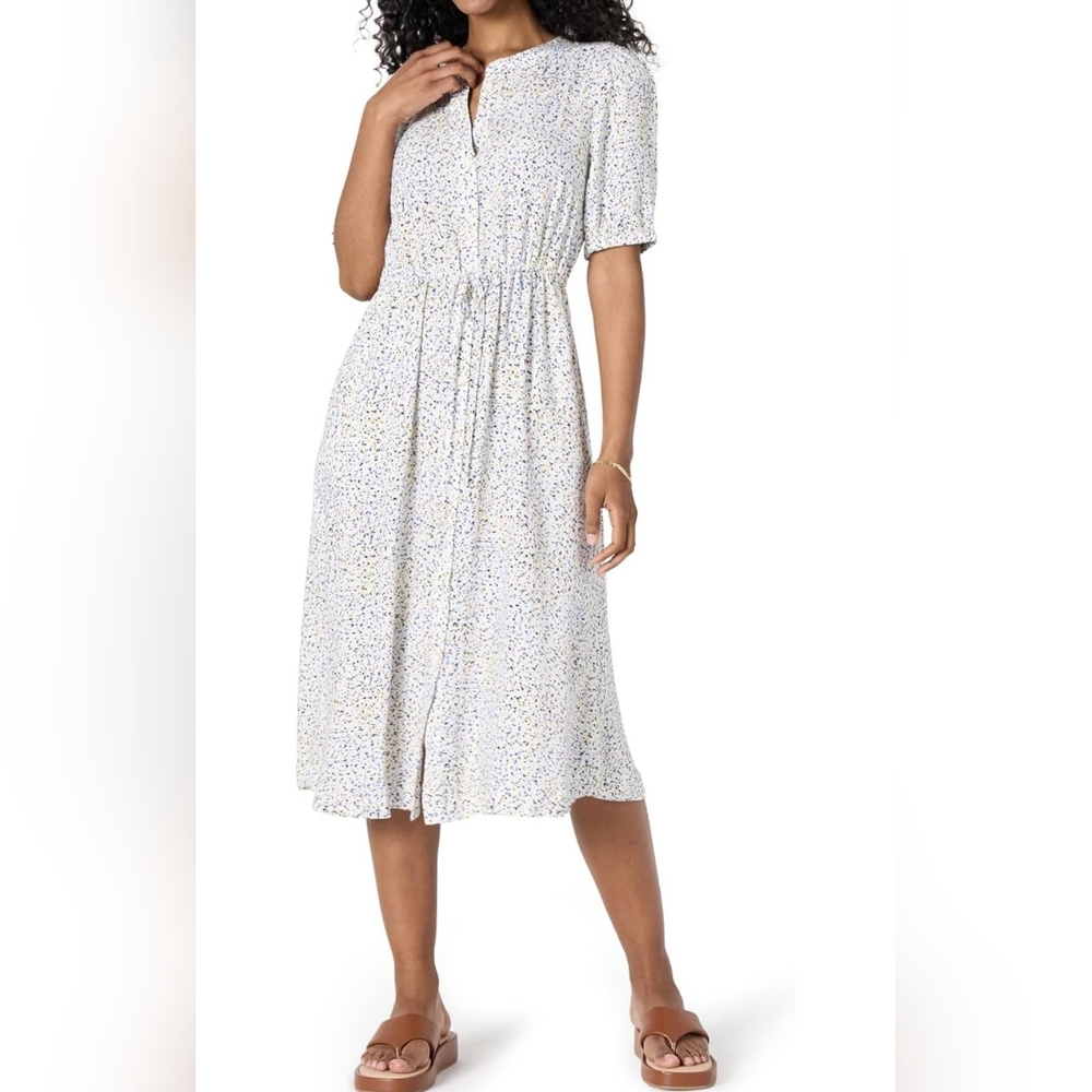 Amazon Essentials Fashion Floral Midi Dress in White